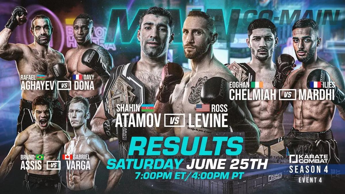 RESULTS for Karate Combat: Atamov vs Levine